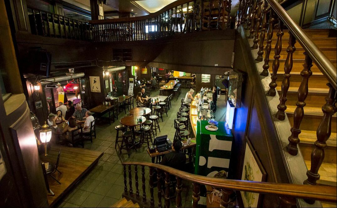 Fitzgeralds irish pub has upstairs seating for private groups and functions
